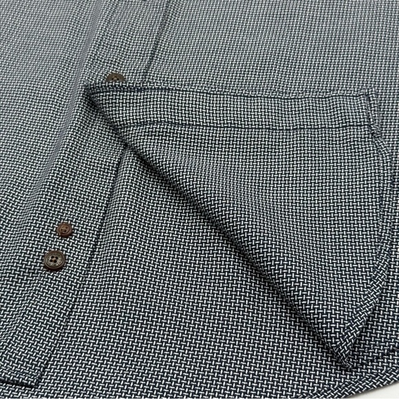 Hunt Club Men’s Navy White Basketweave Casual Button Down Golf Shirt Large - Picture 6 of 12